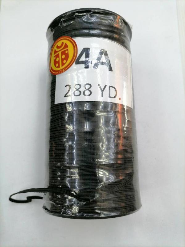 ยางยืด 4A 288 หลา (ขนาด 3 mm)    สีดำ  ธรรมดา 