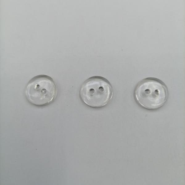 กระดุม ใส 11 mm / 2 รู 