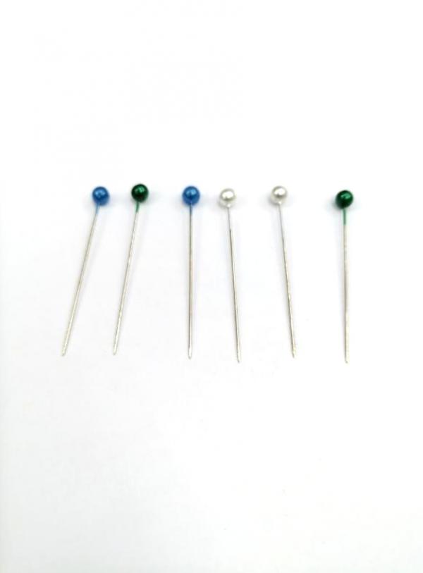 เข็มหมุด หัวมุก สี Pearl Pins Staninless steel Pins