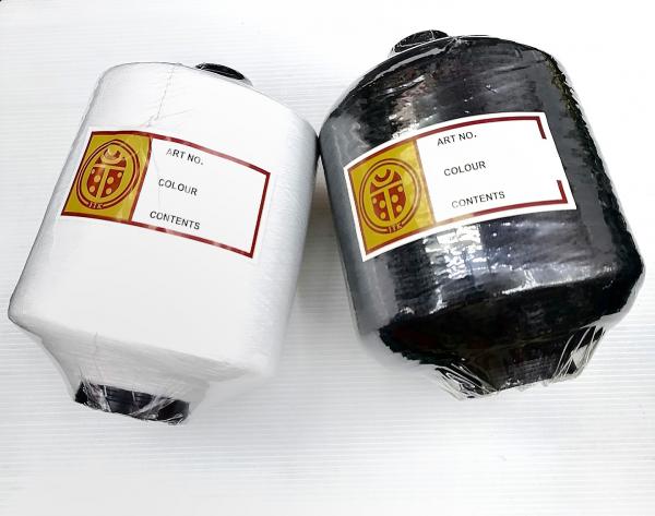 ด้ายพ้งเข็ม หลอดใหญ่ ขาว 130.  ดำ  150 / หลอด